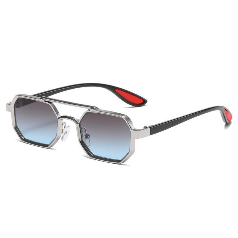 Vintage Quadratische Sonnenbrille für Herren Steampunk Sonnenbrille Retro Damen Punk Stil Modebrille Retro Shades Gafas De Sol