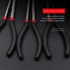 45 25 Degree Straight Bend Long Nose Pliers Carbon Steel Non-slip Nose Pliers
