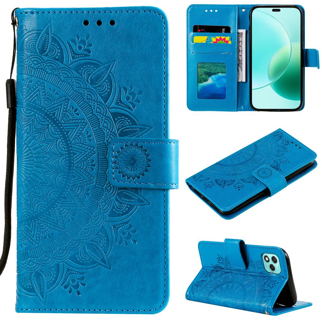For Honor 400 Lite Stand Case Imprinted Totem PU Leather Wallet Phone Cover