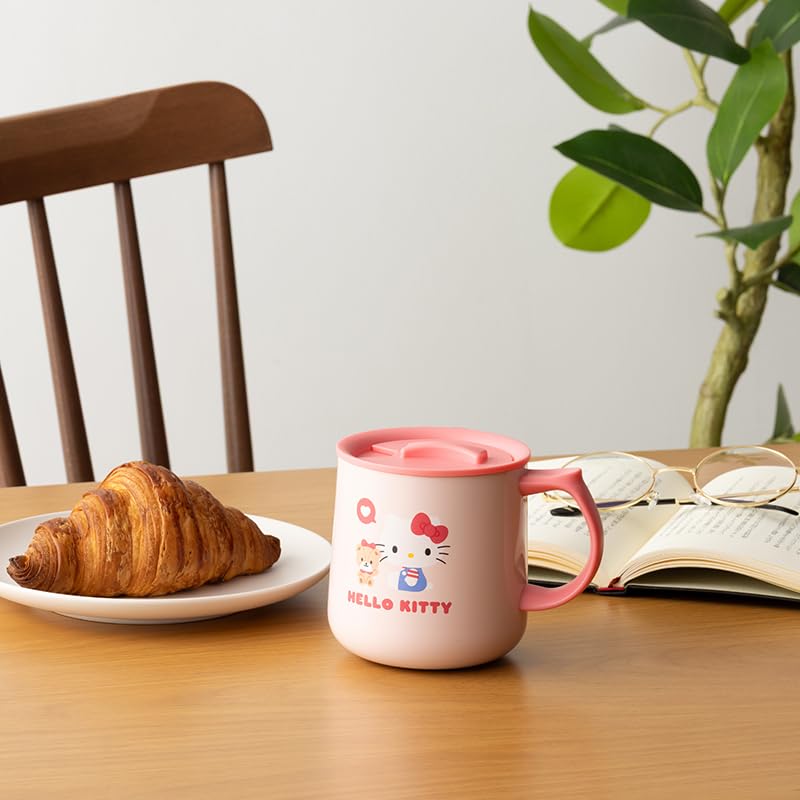 Sanrio Stainless Mug with Lid Hello Kitty Body: Stainless steel copper (acrylic resin coating) Lid (spout)/Handle: Polypropylene Packing/Bottom: