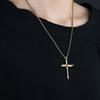 Man Women Titanium Steel Cross Pendant Long Chain Necklace Jewelry Gift