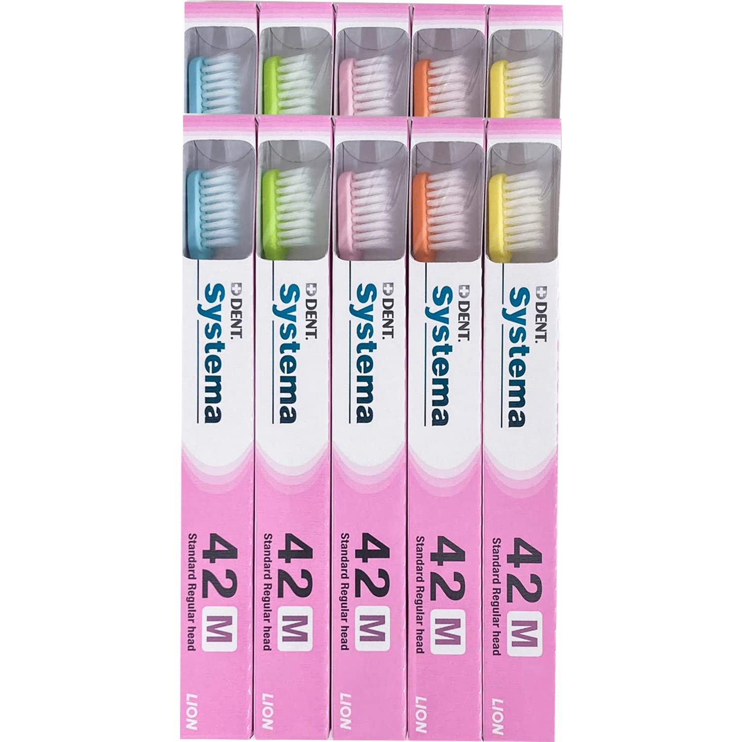 

systema 42M 10 pieces 4 handle colors cannot be selected EX systema [Lion] [Dental] DENT.EX [Toothbrush] [Normal] [Dent 42M]