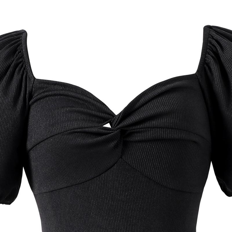 Dziewczęca sukienka wizytowa z bufiastymi rękawami w stylu europejskim i amerykańskim - Kolekcja Wiosna/Lato