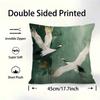 Sage Green Cranes Cushion Cover Pillowcase Upholstery Sofa Throw Pillow Home Decor Pillowcas