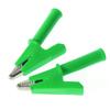 2PCS Alligator Clips J.60049 10mm with 4mm Jack Socket Full Insulated Safe Crocodile Clips Test Clip Green, Red, Yellow, Blue