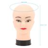 PVC Mannequin Head Bald Head Model with Universal Stand Interface for Wig Making Hat Display and Massage Training