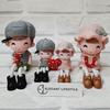 Gift Set Decorative Polyresin Hanging Legs | Family Showpiece Dolls Miniature Figurine Living Room Home Decor Gift Item (4 Pcs Set)