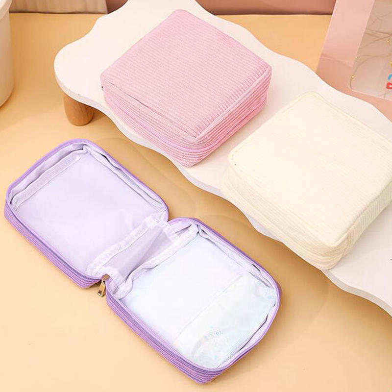 1/2Pcs Makeup Bags Mini Cosmetic Storage Pouch Women Travel Organizer Bags Small Pouch Lipstick Sanitary Napkins Case