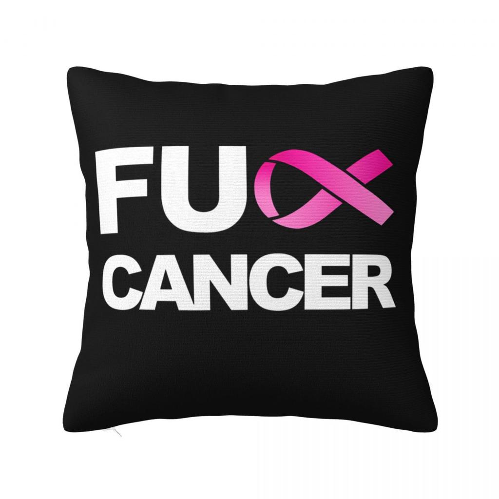 Football Breast Cancer Breast Cance Square Pillow Cases Cushion Cover Fashion Zipper Decorative Pillowcase for Car 45x45cm
