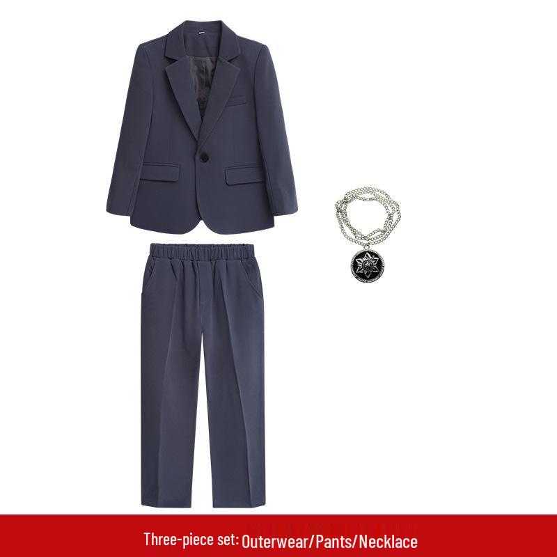 

Детский весенний костюм: Повседневный наряд для выступлений и фотосессий для мальчика, Свадебный наряд мальчика-цветочника 110cm, 30-37 jin