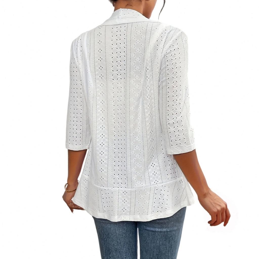 Women's Short Sleeve Cardigan Crochet Tops For Women Summer Short Knitted Clothing