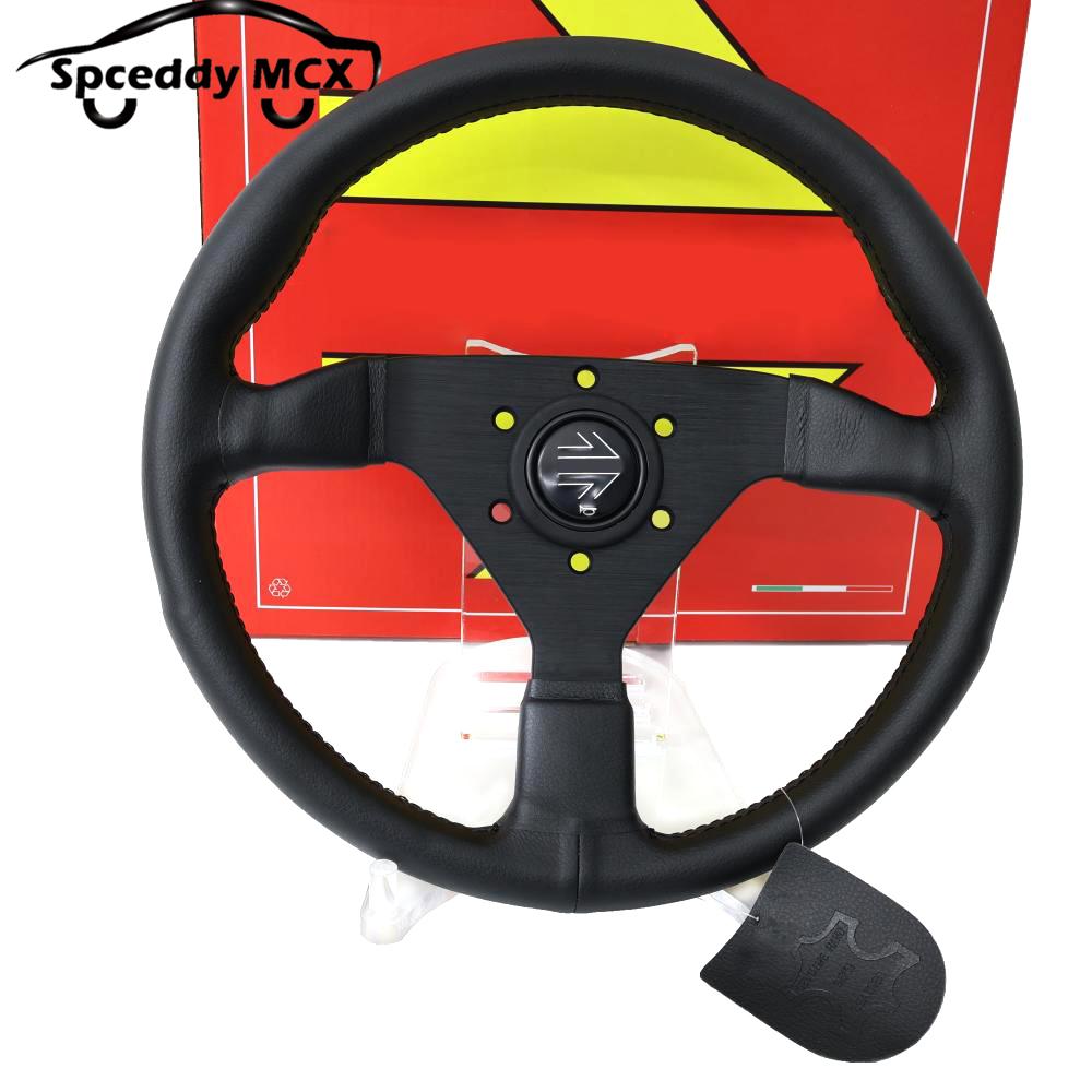 Drift Racing Steering Wheel 320mm 12.5inch/13inch JDM V2 Black Suede Leather Steering Wheels Leather-K