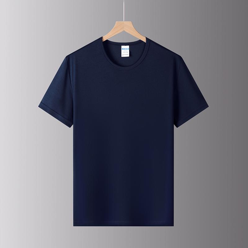 Casual Sports Ice Silk T-shirt Men's Round Neck Top