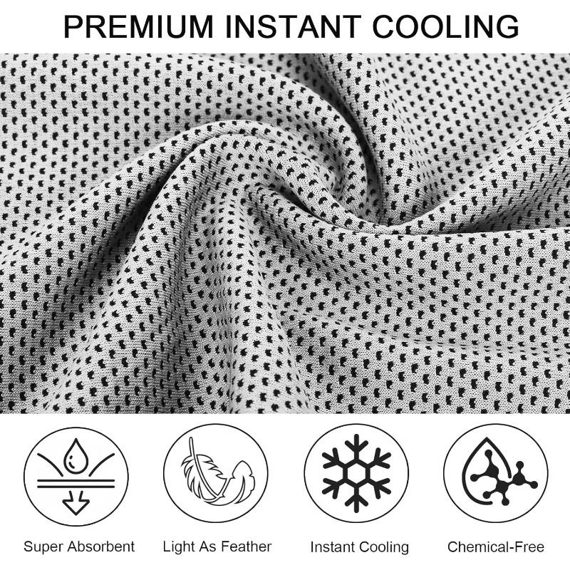 Cooling Towel Cold Towel Portable Quick Drying Circular Silicone Wrapped Polyester Fiber Towels Beach Accessories Sport Fitness