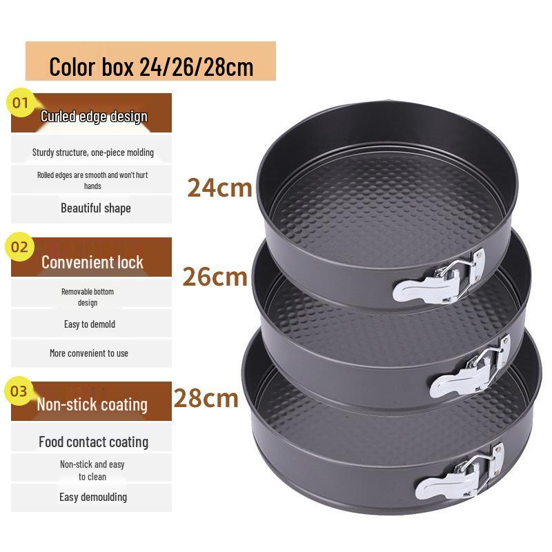 Nieprzywierająca Forma do Ciasta w Kształcie Serca, Okrągła i Kwadratowa z Wyjmowanym Dnem i Klamrą