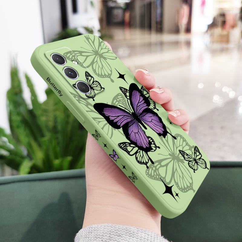 Flying Butterfly Phone Case For Samsung Galaxy A17 A55 A35 A25 A16 A15 A06 A05 A05S A54 A34 A24 A14 A04 A04S A04E 4G 5G Cover