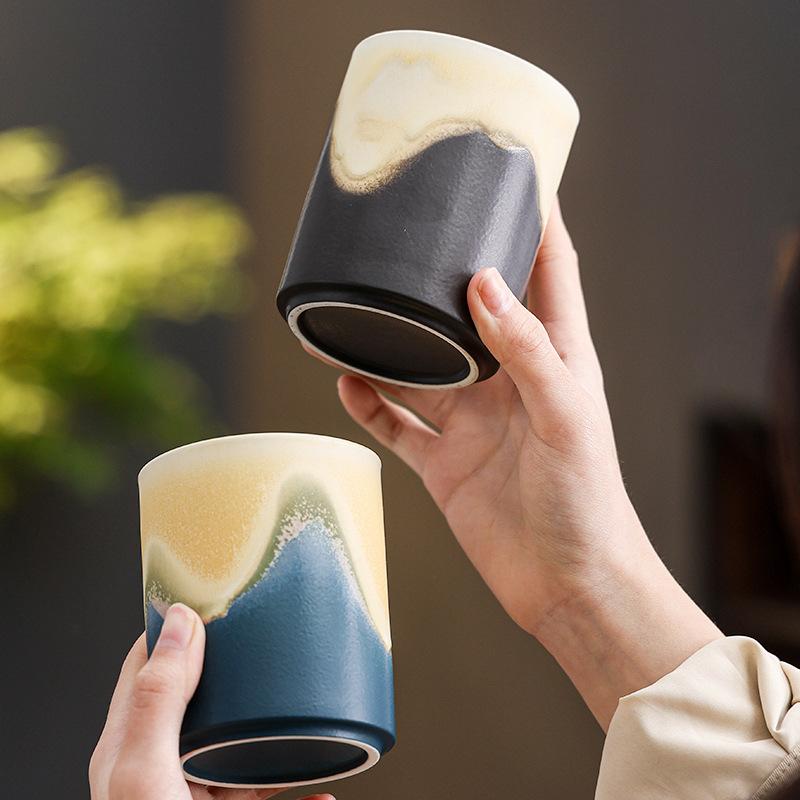 Merchandise Ceramic Coffee Cup High Value Hand Chong Latte Afternoon Tea Cup Kiln Change Far Mountain Master Cup