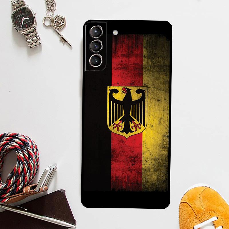 Deutschland Flagge Emblem Hülle Für Samsung Galaxy S24 Ultra S23 S22 S21 S20 Plus Note 10 Note 20 S9 S10 S21 FE Abdeckung