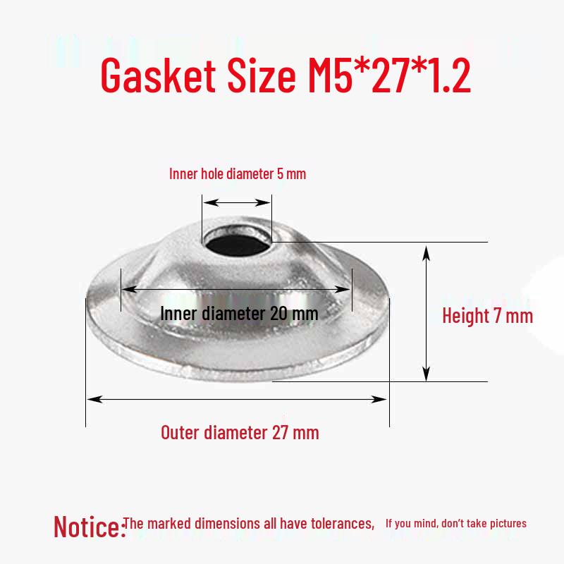 304 Stainless Steel Washer Set: Bowl Mat Gasket, Straw Hat Washer, Horn Foot Cup, Floor Sleeve, Recessed Screw Decoration