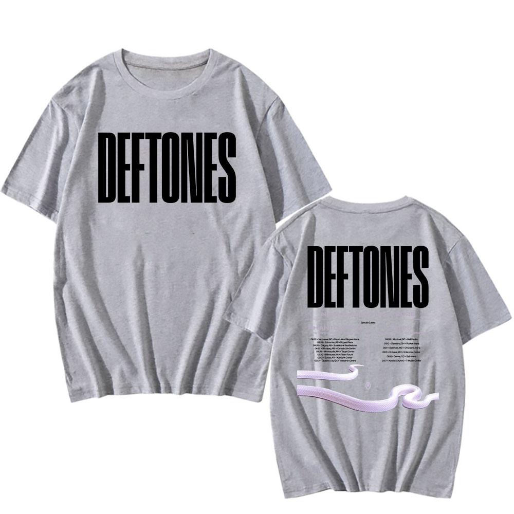 

DEFTONES Тур по Северной Америке 2025 Футболка Мужская Женская Одежда Унисекс Уличная Одежда Хип-Хоп Летняя Хлопковая Мужская Футболка Графический Принт Футболка 4XL