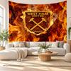 West Ham United Fußball Wandteppich, Wandbehang aus weichem Stoff, Dekorative Kulisse für Schlafzimmer Heimwandkunst
