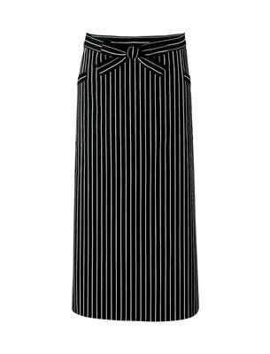 Long Apron WT7814 Long Apron 9 Black X White Free [Seven Uniform] WT7814-9