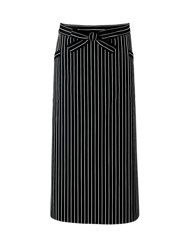 Seven Uniform Long Apron WT7814 Long Apron WT7814-9 9 Black X White Free Size