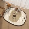 Pet Mat: Water-Absorbent, Leak-Proof Floor Mat for Dogs/Cats, Dirt-Resistant, Anti-Splash, Cartoon Design, Diatomaceous Earth.