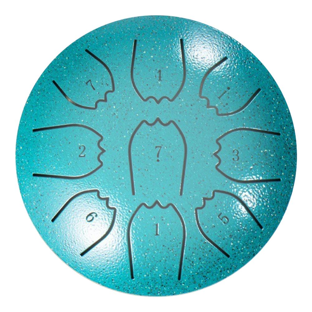 Steel Tongue Drum 4 Inches 9 Notes Waterproof Meditation Rain Chime Ethereal Hand Pan for Meditation Yoga Musical Education