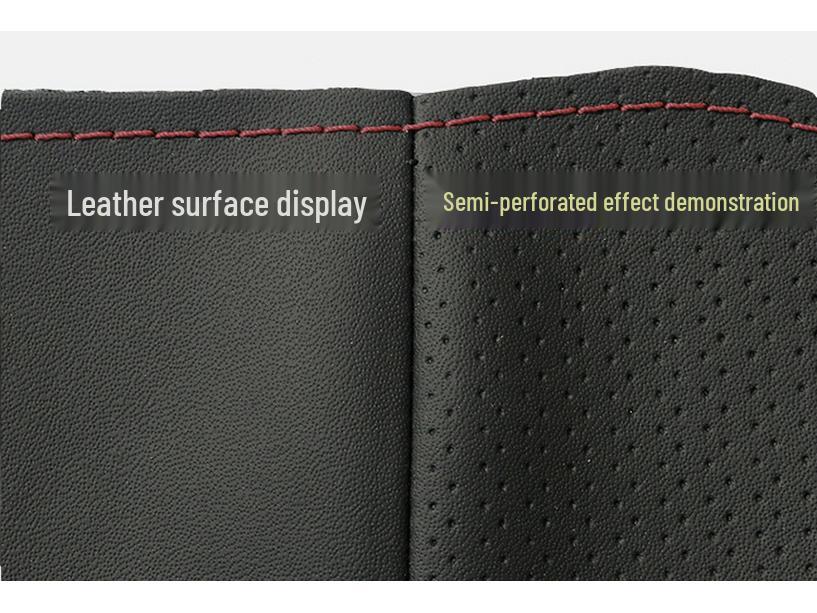 Pokrowiec na kierownicę Volvo S80L Prawdziwa skóra Zamsz Ręcznie szyty Pełne pokrycie dla modelu 2009