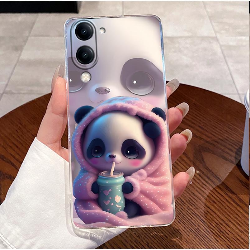 For Vivo Y04s Case Clear Luxury Cute Love Heart Rabbit Funny Pattern TPU Soft Silicone Phone Case For VivoY04s Y 04s Back Cover