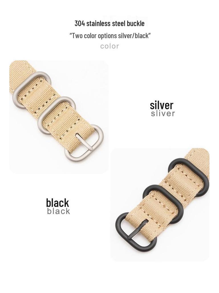 Vintage vojenský zelený nylonový řemínek k hodinkám, 18/20/22/24mm