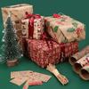 Santa Claus Kraft Paper Xmas Tree Christmas Decoration Gift Wrapping Paper Scrapbook Party Supplies