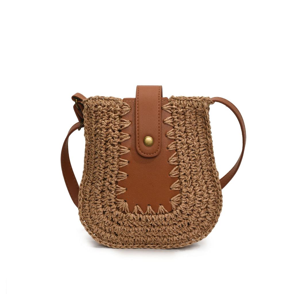 Niche Bags Women's 2025 New Summer Messenger Hand-woven Straw Bags Seaside Vacation Beach Bags
