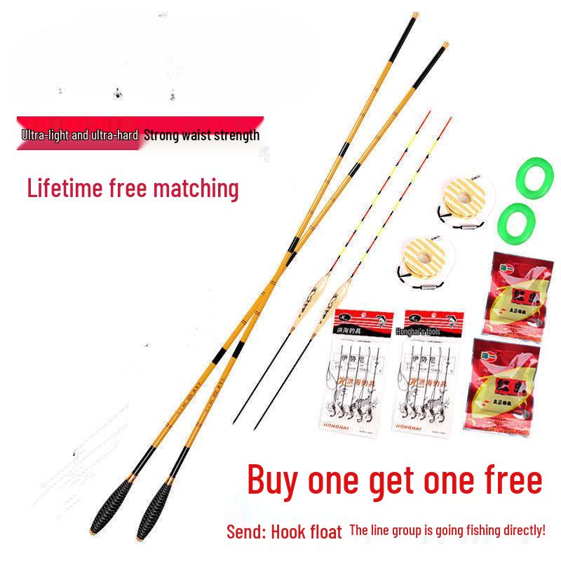 Slim Carbon Fiber Crucian Carp Fishing Rod Set – Long Section, Lightweight, Handheld Taiwan Rod
