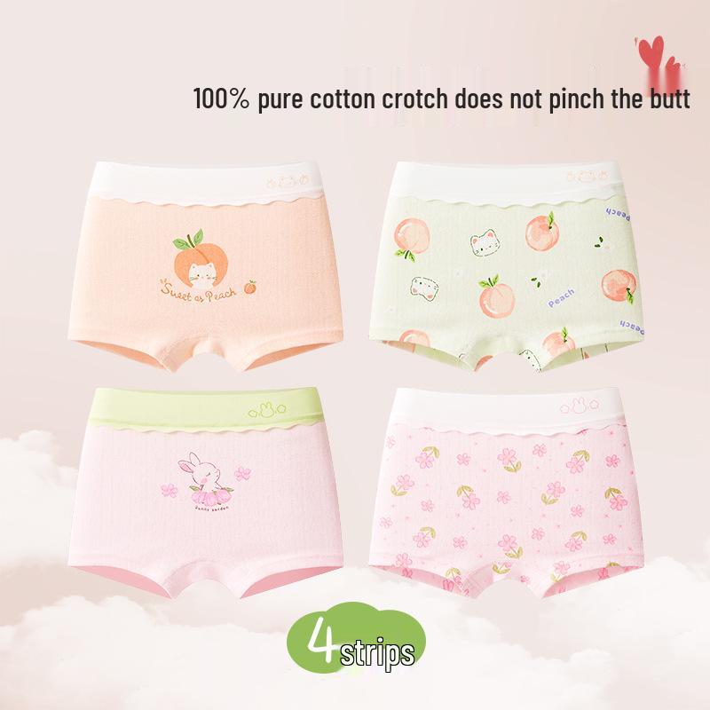Girls' Antibacterial Cotton Boxer Briefs - Comfortable Fit for Middle & Big Kids