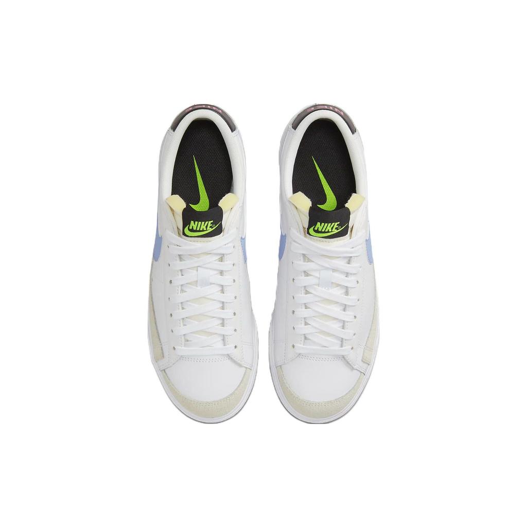 Nike  Blazer Low Platform White Cobalt Bliss Women Sneakers Volt Black FJ0738-100