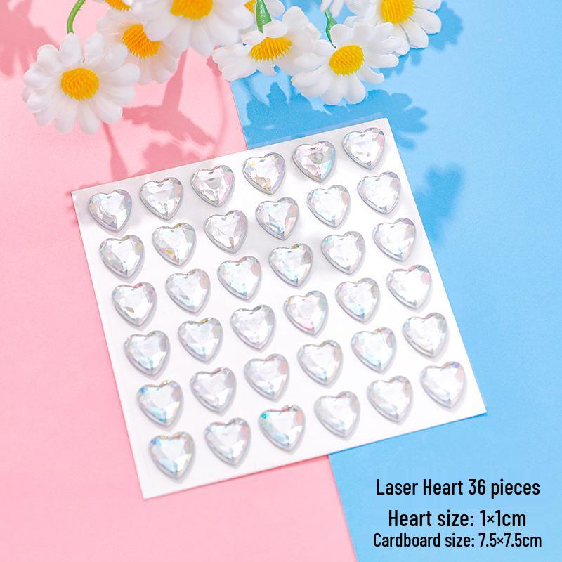 DIY Diamond Heart Stickers for Kids - 3D Crystal Journal Decoration Kit