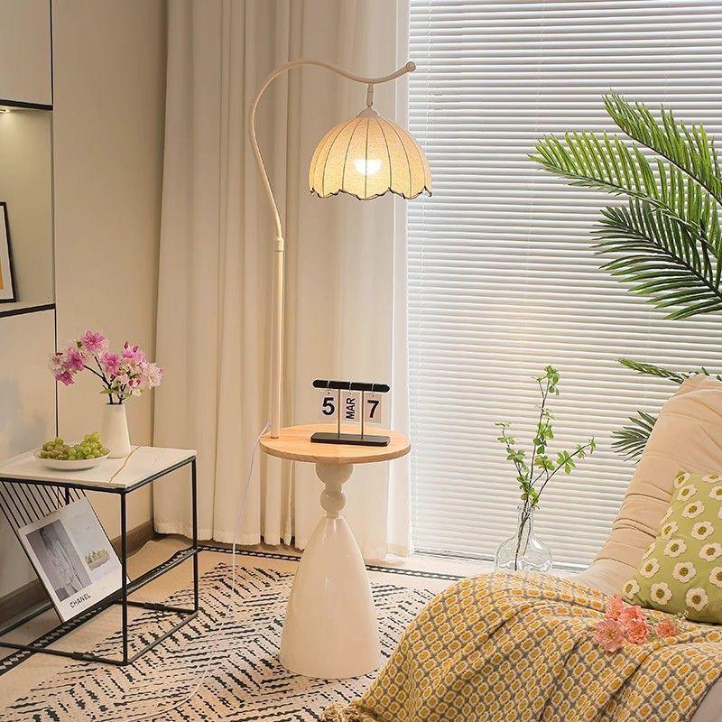 Adjustable Retro Orange Crescent Floor Lamp for Living Room, Bedroom, or Sofa Corner
