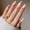 Valentine's Day Almond Shape Heart Print Wearable Nail Art