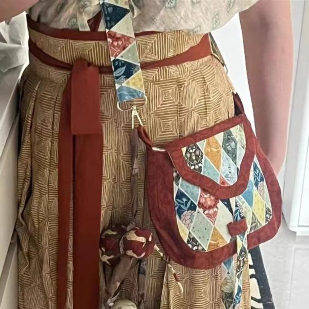 

Cloth Ethnic Style Crossbody Bags Elegant Chinese Style Shoulder Bag Vintage Saddle Bag Travel