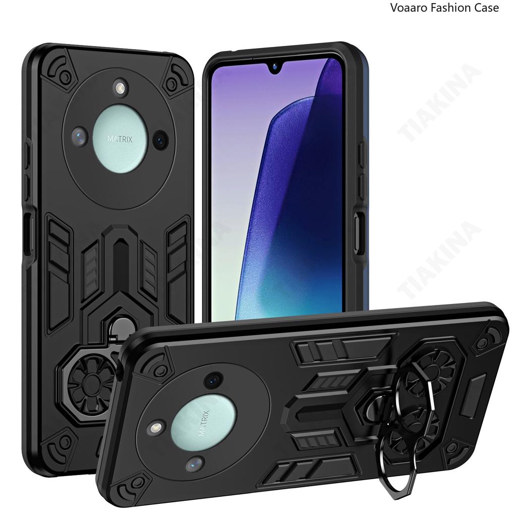Dual Finger Ring Armor Cover for Honor X9C Smart Case for Honor X9C Smart Rotate Metal Bracket Kickstand Holder Case Phone Capa