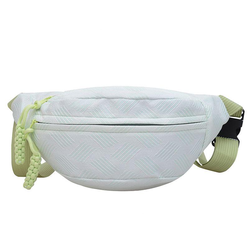 

Simple Casual Ins Style Bag Women Fresh Mori look Messenger Bag Sports Chest Bag Niche Student All-Match Waist Bag Green (without pendant)