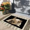 Cute French Bulldog Doormat Black Rubber Anti-Slip Entrance Kitchen Bathroom Door Floor Mat Garage Rug Carpet Footpad