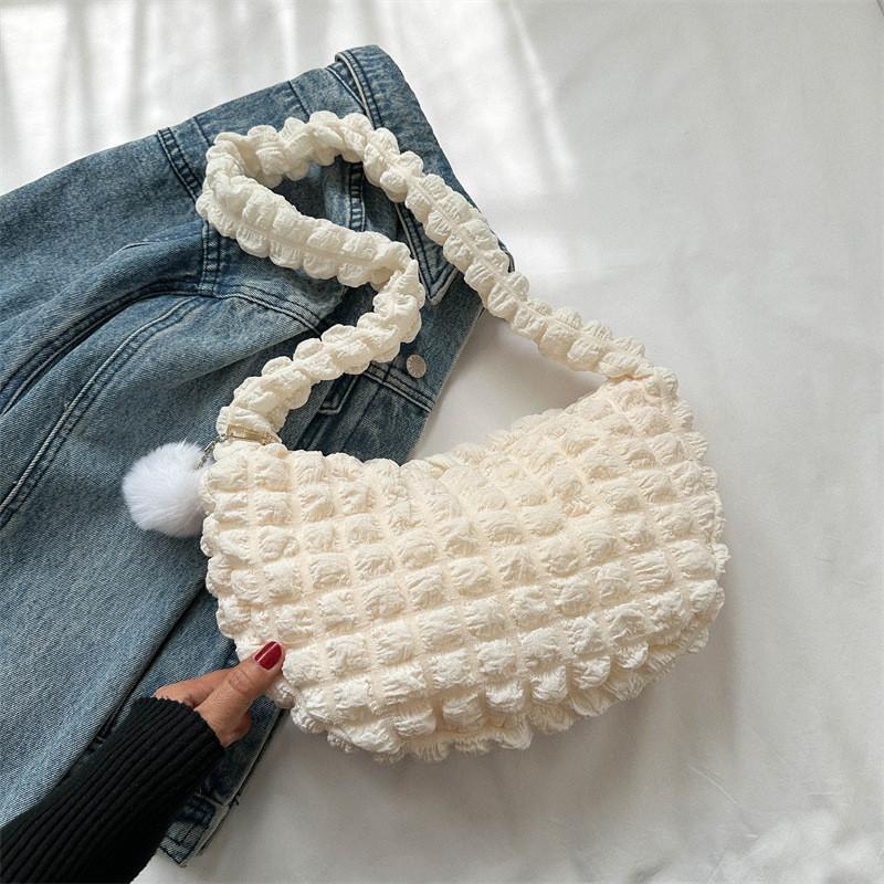 Versatile Trendy Canvas Dumpling Shoulder Bag For Everyday Style With Multiple Color Options