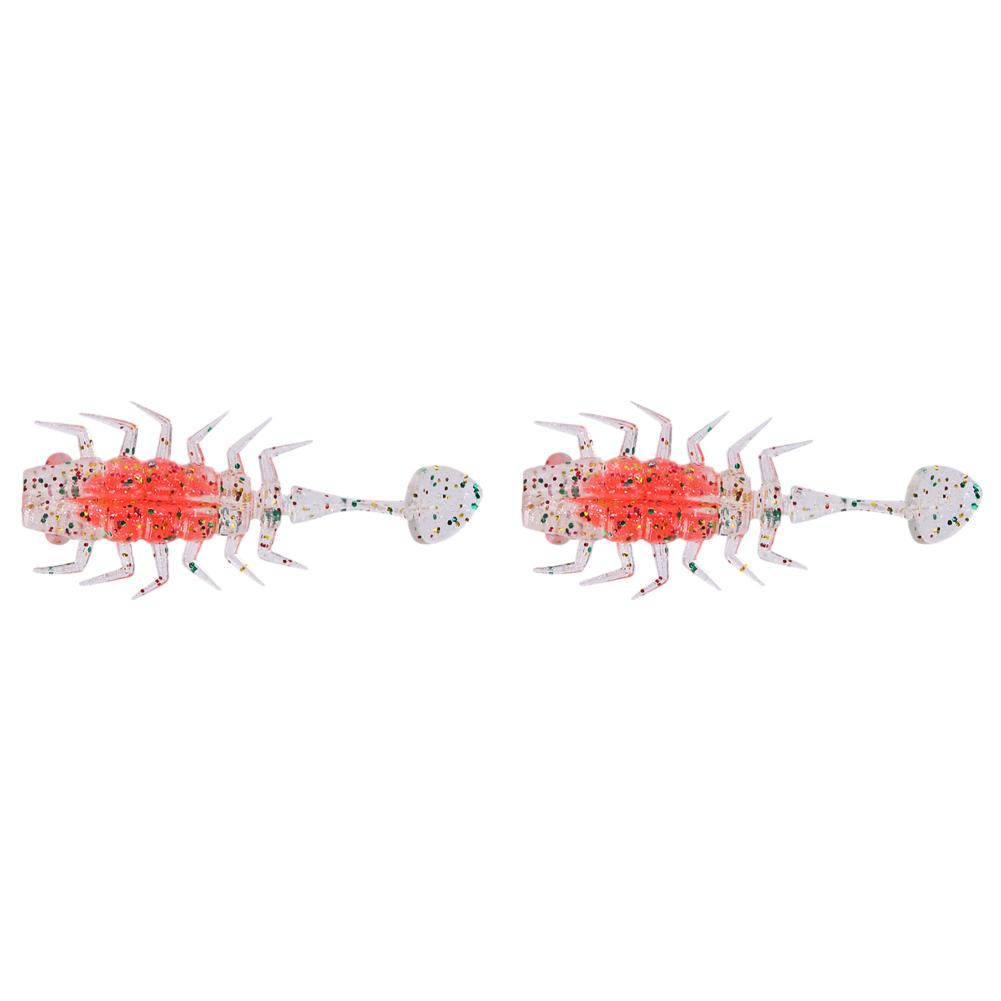 

T0# Float Fishing Soft Lure 5cm Small Paddle T Tail Bait for Bass Fishing (Orang