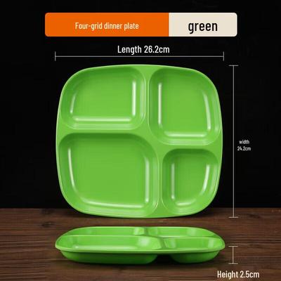RuHan Thickened Melamine 4-Compartment Canteen Tray