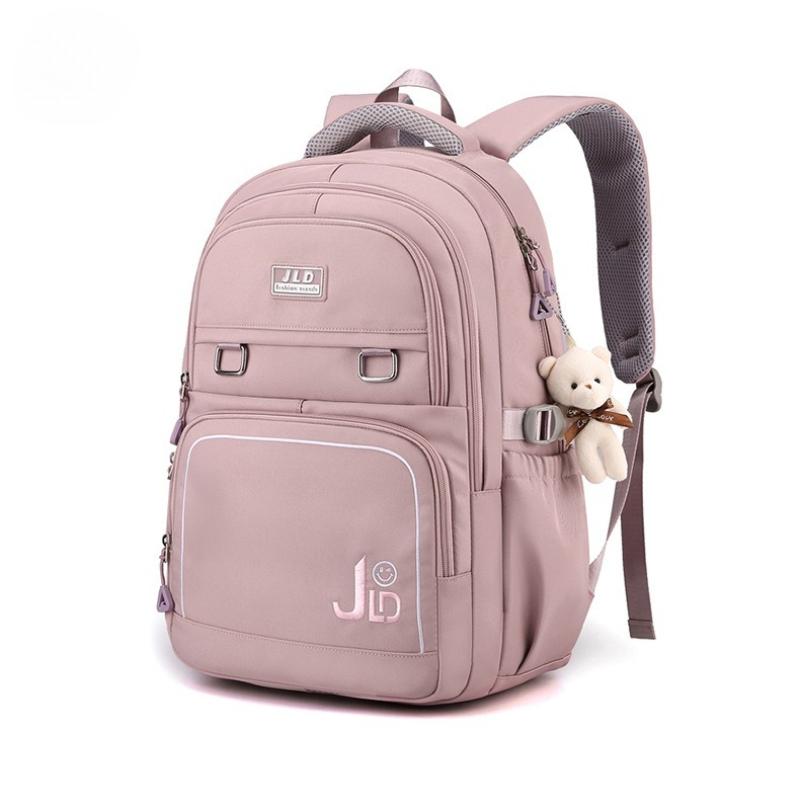 Zaini ultra-leggeri ad alta capacità per studentesse, zaini alla moda per studenti delle scuole medie e superiori, impermeabili in Oxford, tinta unita semplice, borsa da viaggio per libri