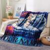 1PC Custom Name Tiger Fantasy Universe Patterned Flannel Blanket Suitable For All Seasons for Home Decor Warmth and Comfort Gifts Holiday Present_lx