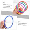 TOBBOMEY 48 Pcs Thick Plastic Toss Rings, Random Colors, Tossing Game for Kids and Adults, Indoor Outdoor Party Carnival